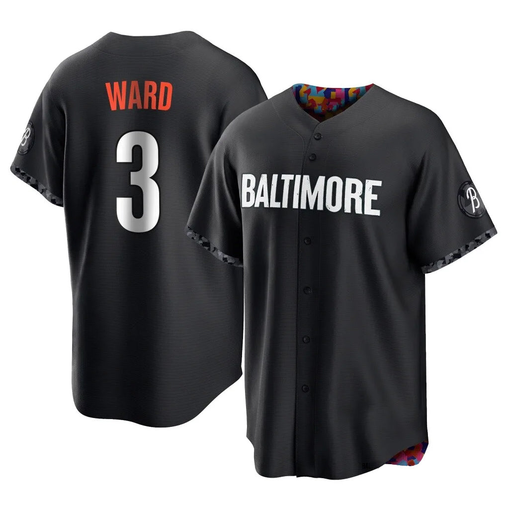 Pouc B.Orioles #3 Taylor Ward Player Black City Connect Home Game Stitched Jerseys
