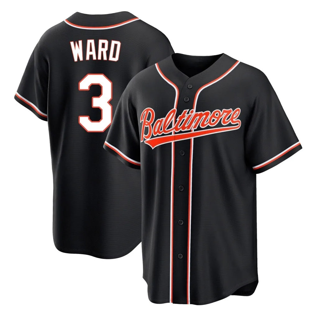 Pouc B.Orioles #3 Taylor Ward Player Black Out Home Game Stitched Jerseys