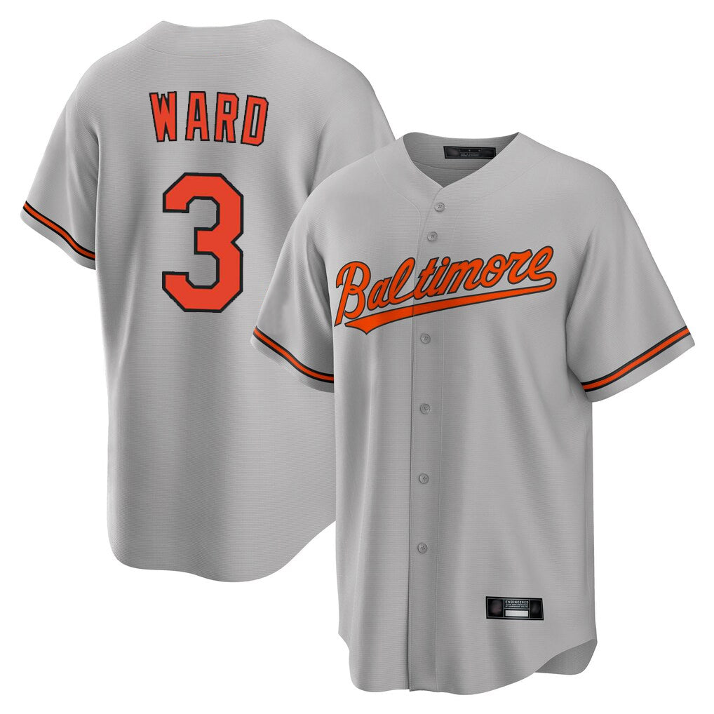 Pouc B.Orioles #3 Taylor Ward Player Gray Home Game Stitched Jerseys