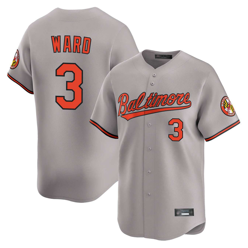 Pouc B.Orioles #3 Taylor Ward Player Gray Limited Home Game Stitched Jerseys