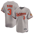 Pouc B.Orioles #3 Taylor Ward Player Gray Limited Home Game Stitched Jerseys