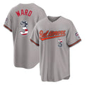 Pouc B.Orioles #3 Taylor Ward Player Gray USA 250 Fourth of July Home Game Stitched Jerseys