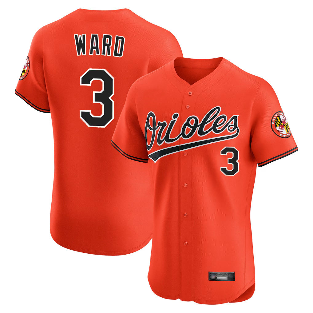Pouc B.Orioles #3 Taylor Ward Player Orange Limited Elite Home Game Stitched Jerseys