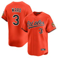 Pouc B.Orioles #3 Taylor Ward Player Orange Limited Home Game Stitched Jerseys