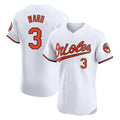 Pouc B.Orioles #3 Taylor Ward Player White Limited Elite Home Game Stitched Jerseys