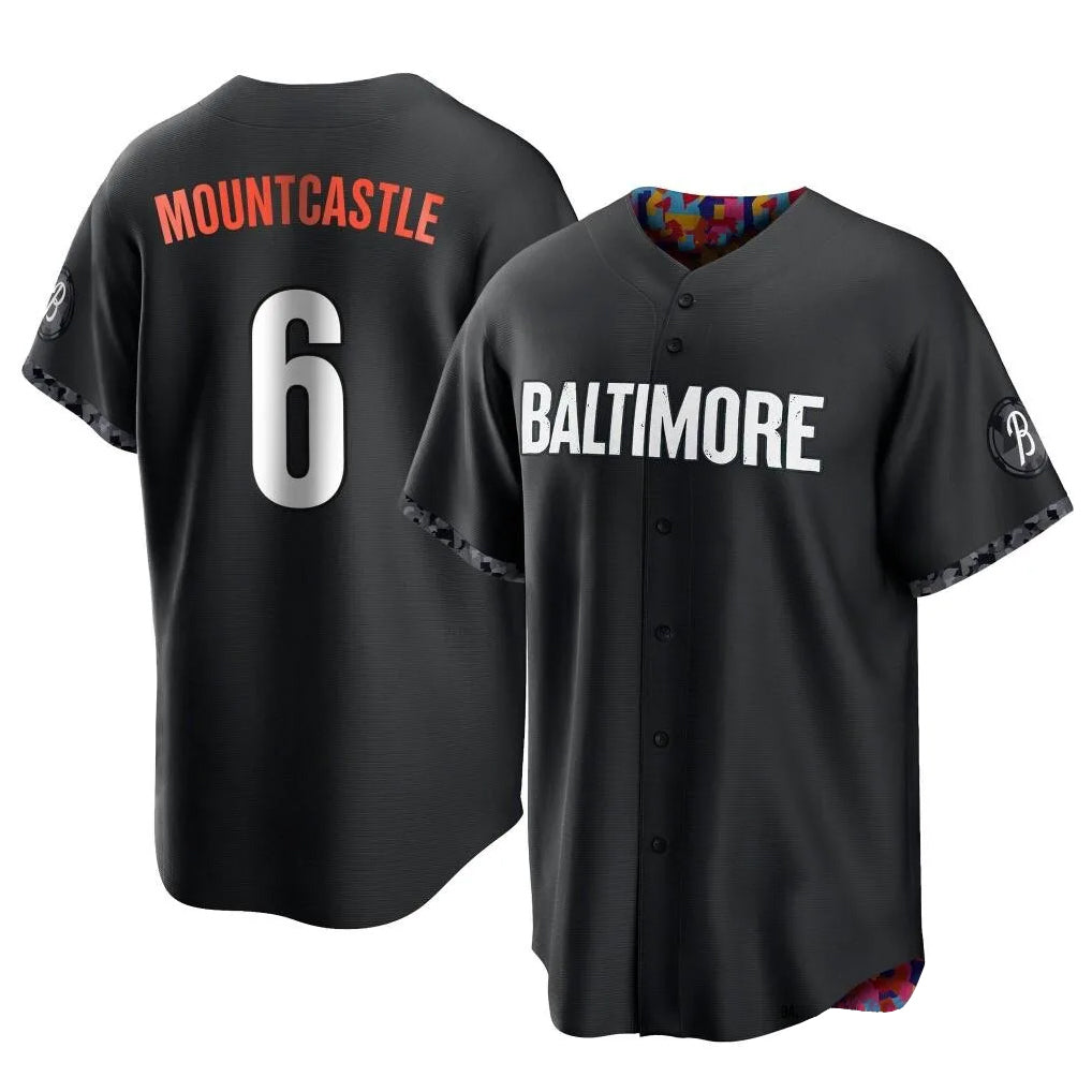Pouc B.Orioles #6 Ryan Mountcastle Player Black City Connect Home Game Stitched Jerseys