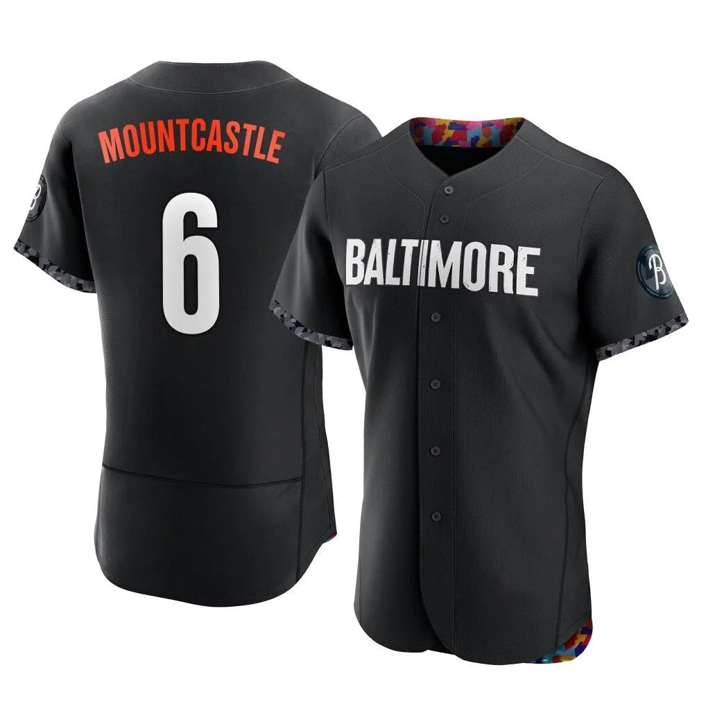 Pouc B.Orioles #6 Ryan Mountcastle Player Black City Connect Limited Elite Home Game Stitched Jerseys