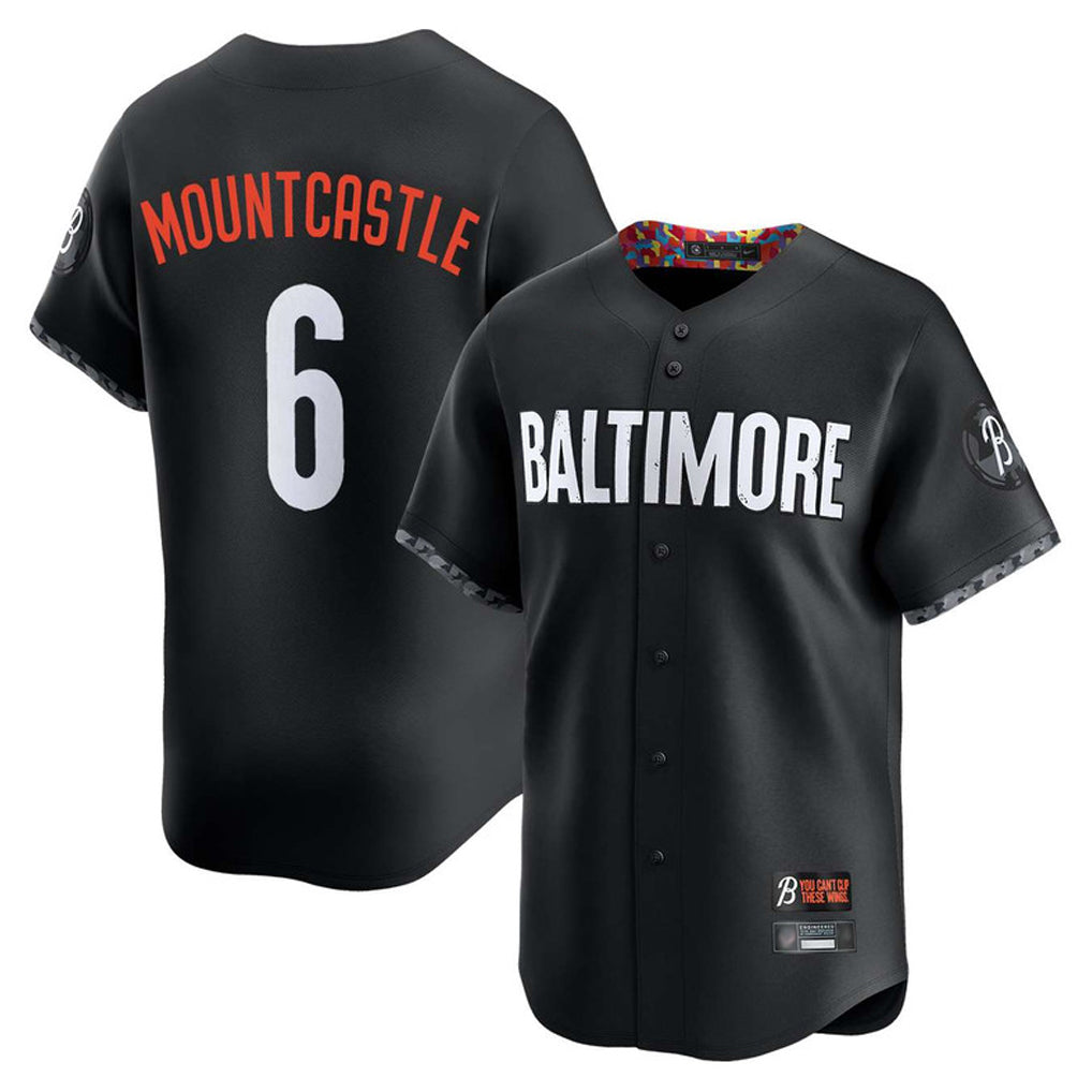 Pouc B.Orioles #6 Ryan Mountcastle Player Black City Connect Limited Home Game Stitched Jerseys