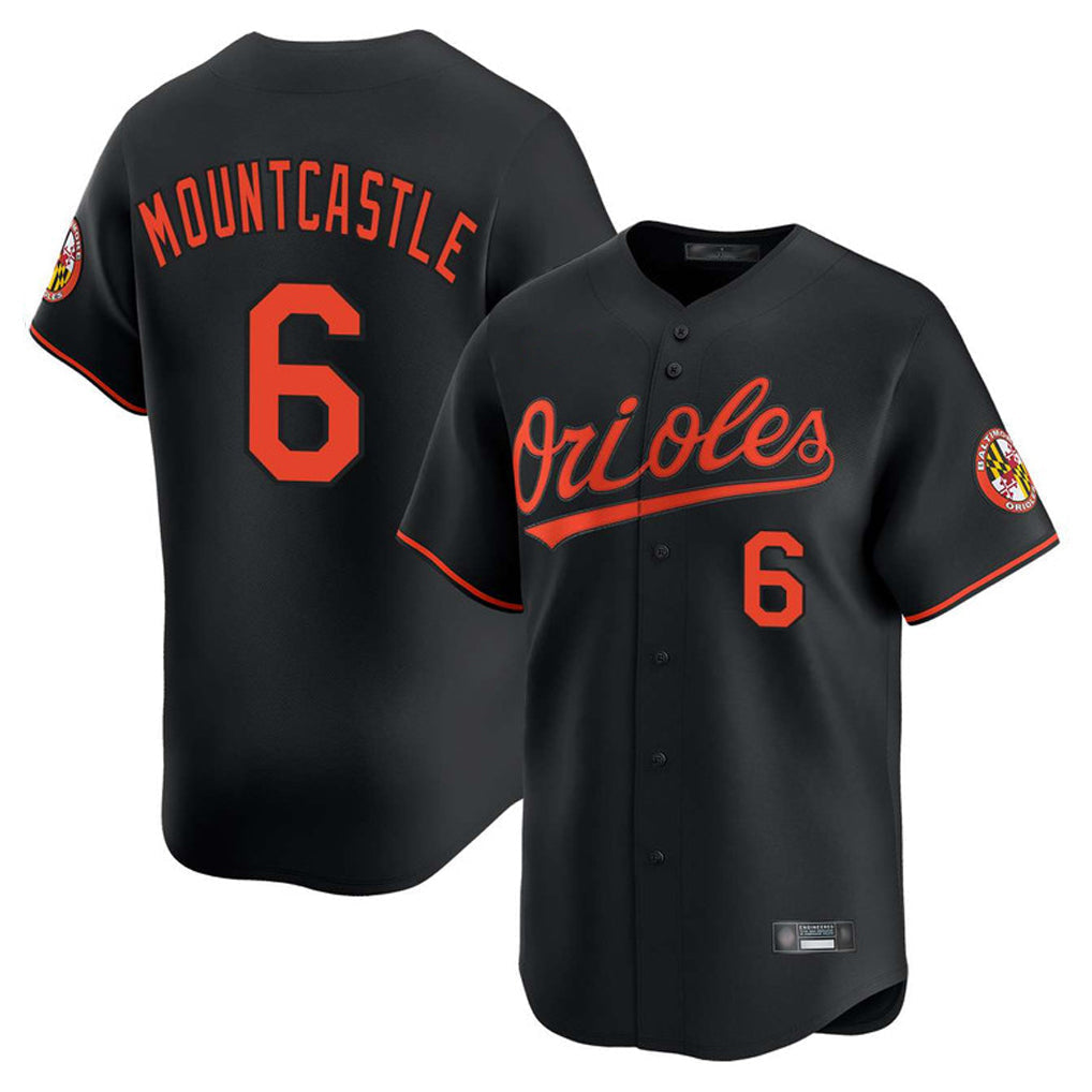 Pouc B.Orioles #6 Ryan Mountcastle Player Black Limited Home Game Stitched Jerseys