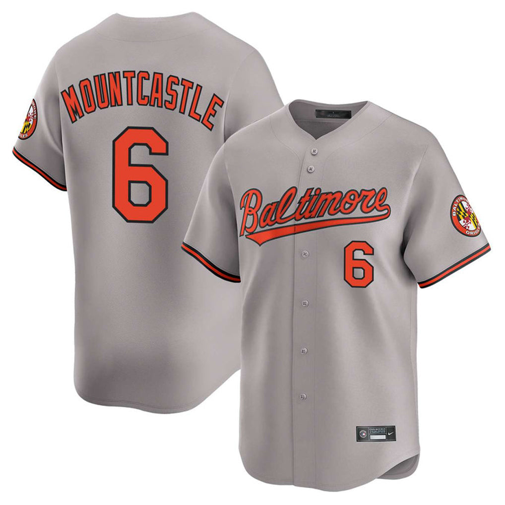Pouc B.Orioles #6 Ryan Mountcastle Player Gray Limited Home Game Stitched Jerseys
