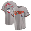 Pouc B.Orioles #6 Ryan Mountcastle Player Gray USA 250 Fourth of July Home Game Stitched Jerseys