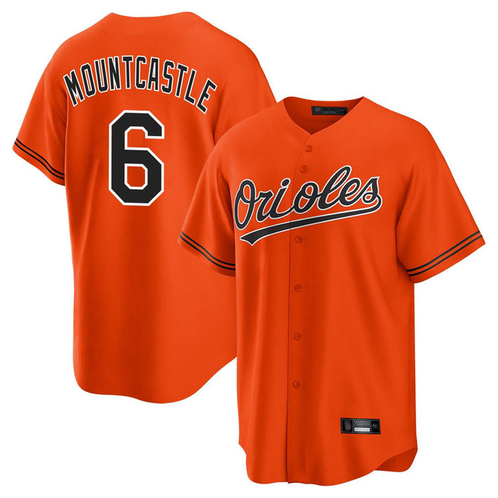 Pouc B.Orioles #6 Ryan Mountcastle Player Orange Home Game Stitched Jerseys