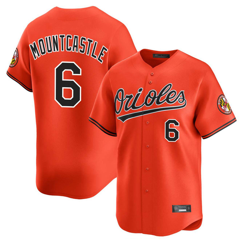 Pouc B.Orioles #6 Ryan Mountcastle Player Orange Limited Home Game Stitched Jerseys