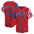 Pouc B.Orioles #6 Ryan Mountcastle Player Red Independence Day Vapor Premier Limited Home Game Stitched Jerseys