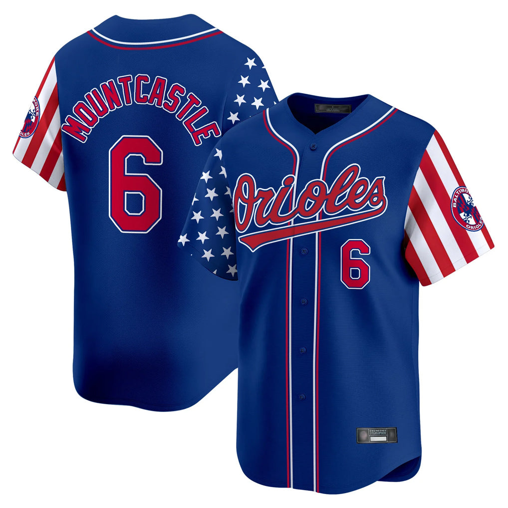 Pouc B.Orioles #6 Ryan Mountcastle Player Royal Independence Day Vapor Premier Limited Home Game Stitched Jerseys