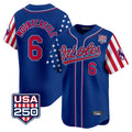 Pouc B.Orioles #6 Ryan Mountcastle Player Royal USA 250 Independence Day Vapor Premier Limited Home Game Stitched Jerseys