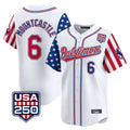 Pouc B.Orioles #6 Ryan Mountcastle Player White USA 250 Independence Day Vapor Premier Limited Home Game Stitched Jerseys