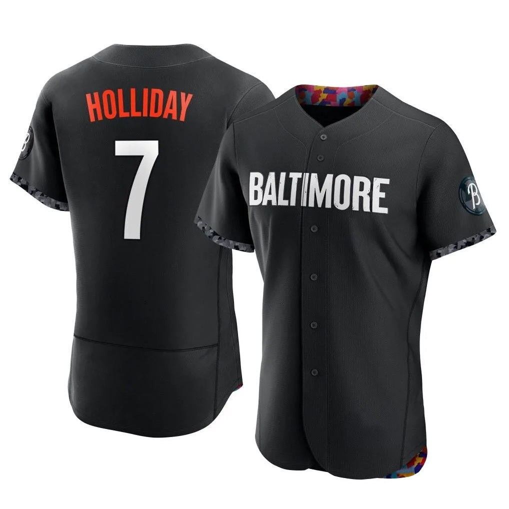 Pouc B.Orioles #7 Jackson Holliday Player Black City Connect Limited Elite Home Game Stitched Jerseys