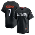 Pouc B.Orioles #7 Jackson Holliday Player Black City Connect Limited Home Game Stitched Jerseys