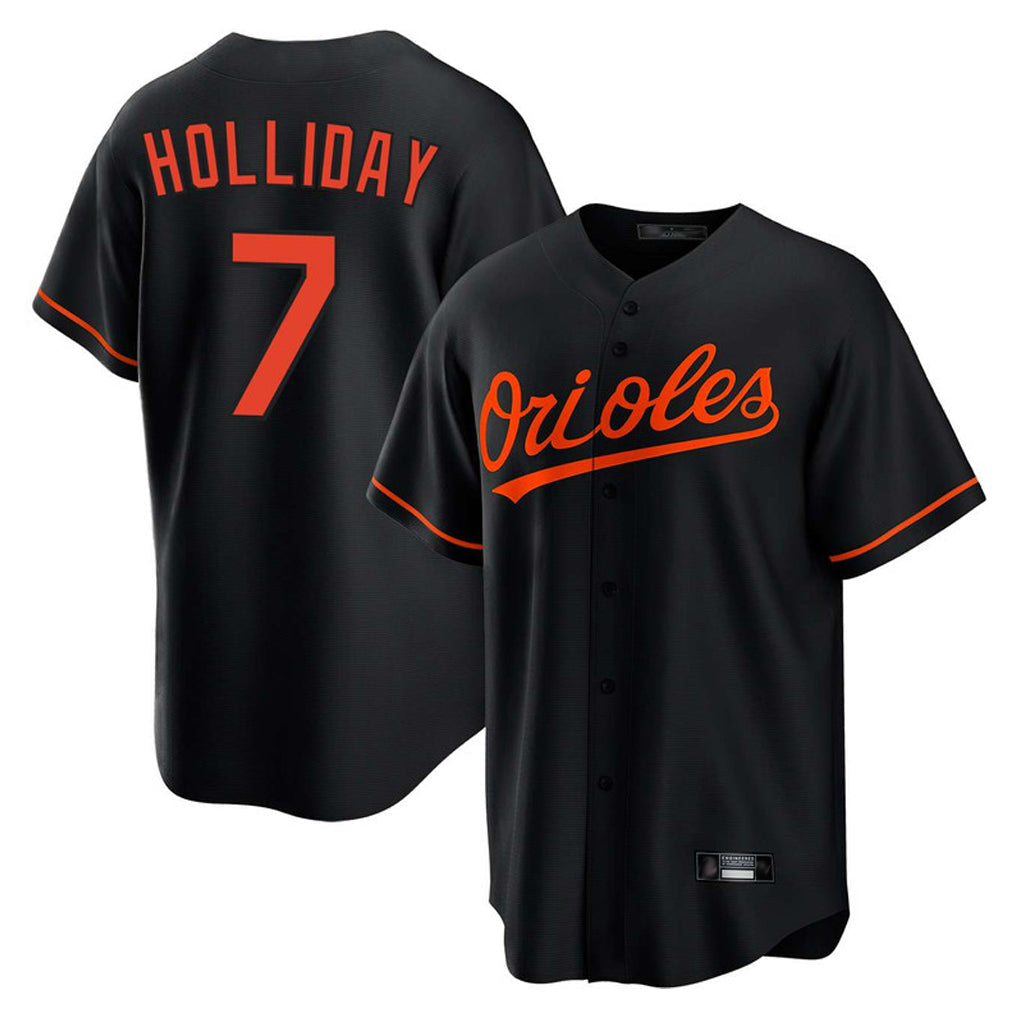 Pouc B.Orioles #7 Jackson Holliday Player Black Home Game Stitched Jerseys