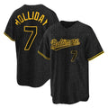Pouc B.Orioles #7 Jackson Holliday Player Black Snake Skin City Home Game Stitched Jerseys