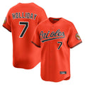 Pouc B.Orioles #7 Jackson Holliday Player Orange Limited Home Game Stitched Jerseys