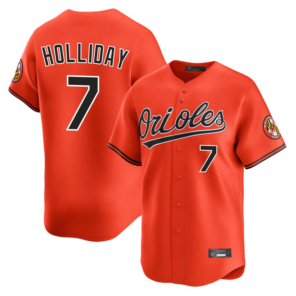 Pouc B.Orioles #7 Jackson Holliday Player Orange Limited Home Game Stitched Jerseys