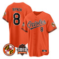 Pouc B.Orioles #8 Cal Ripken Player Orange 30th Anniversary of 2131 Home Game Stitched Jerseys