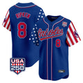 Pouc B.Orioles #8 Cal Ripken Player Royal USA 250 Independence Day Vapor Premier Limited Home Game Stitched Jerseys