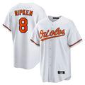 Pouc B.Orioles #8 Cal Ripken Player White Home Game Stitched Jerseys