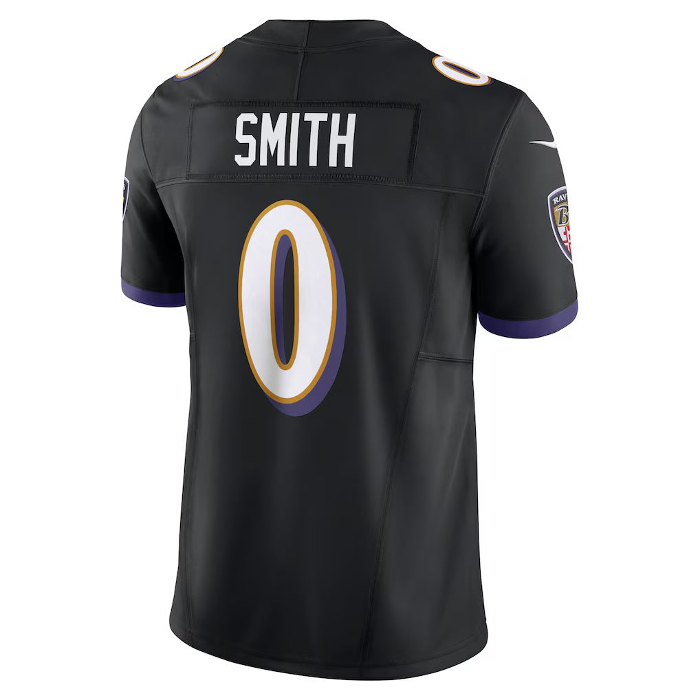 Pouc B.Ravens #0 Roquan Smith Black Alternate Vapor F.U.S.E. Limited Stitched Jerseys
