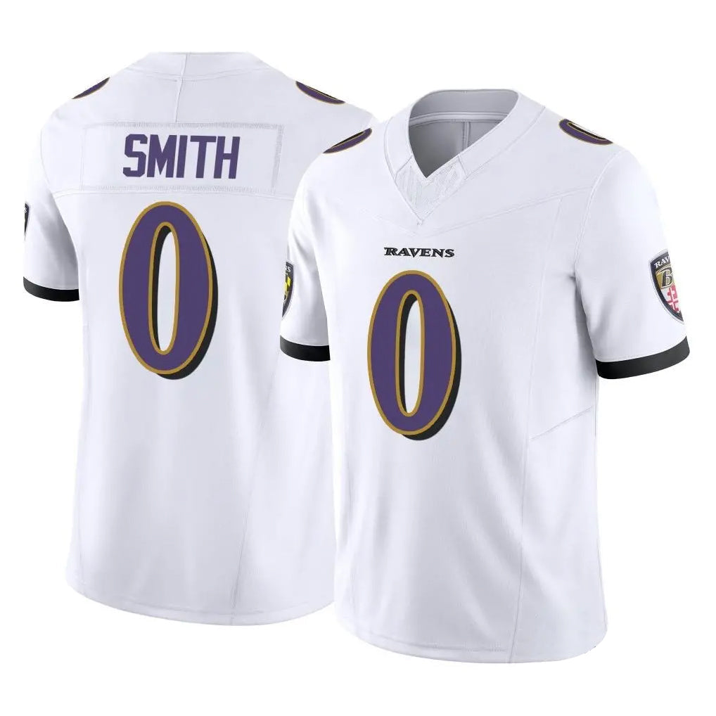 Pouc B.Ravens #0 Roquan Smith Player White Vapor F.U.S.E. Limited Home Game Stitched Jerseys