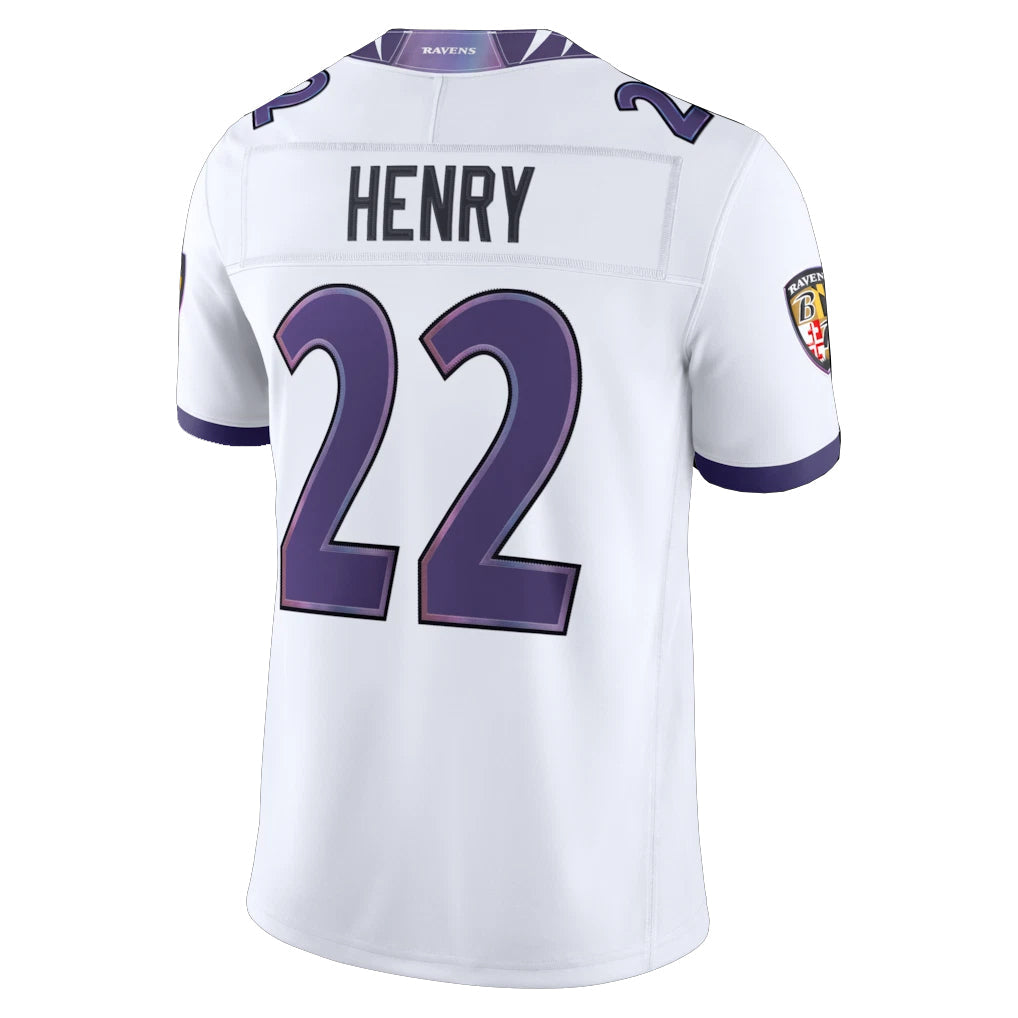 Pouc B.Ravens #22 Derrick Henry Player White Limited Elite Home Game Stitched Jerseys