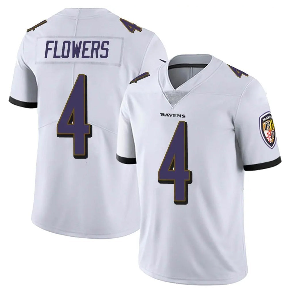 Pouc B.Ravens #4 Zay Flowers Player White Vapor F.U.S.E. Limited Stitched Jerseys