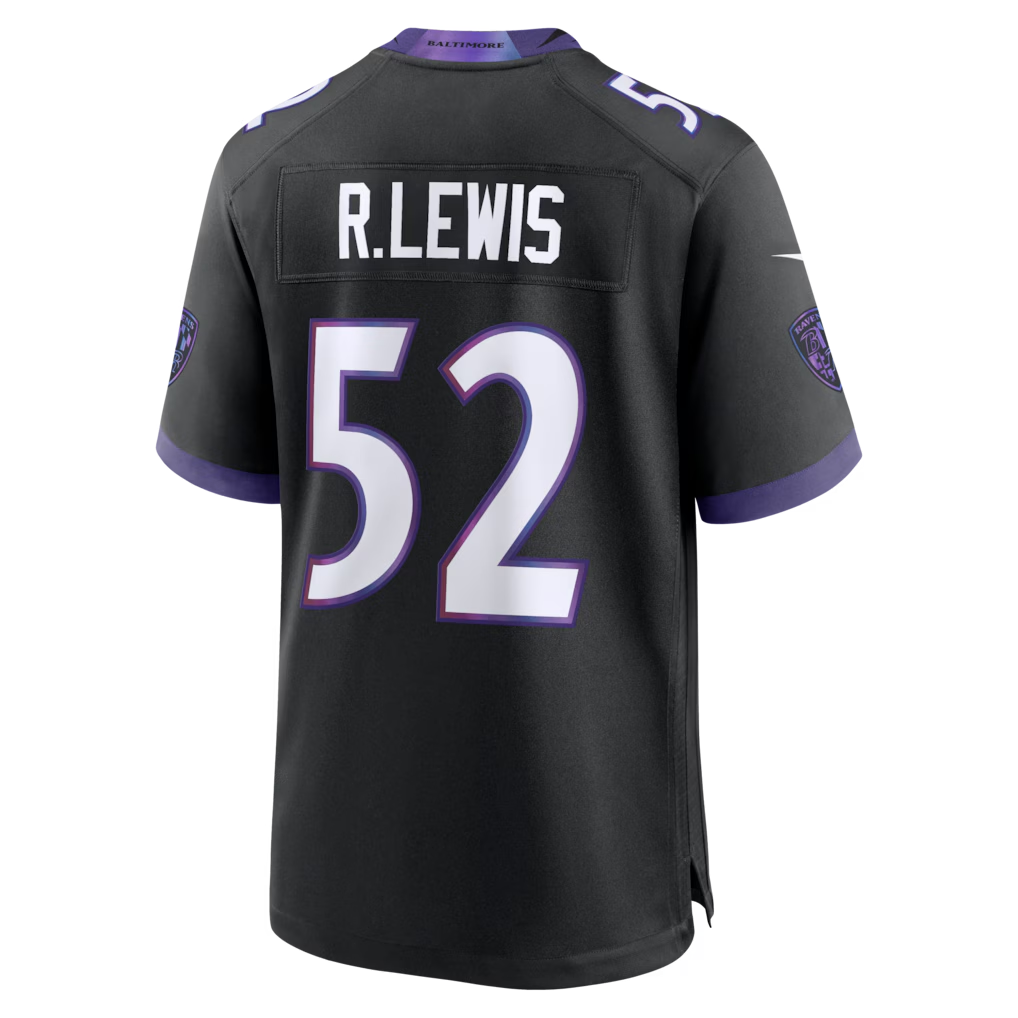 Pouc B.Ravens #52 Ray Lewis Black Alternate Retired Player Stitched Jerseys