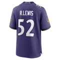 Pouc B.Ravens #52 Ray Lewis Purple Team Retired Player Game Stitched Jerseys