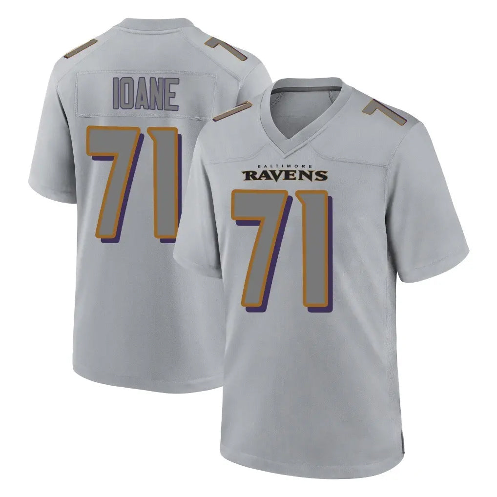 Pouc B.Ravens #71 Olaivavega Ioane Player Gray Replica Limited Stitched Jerseys