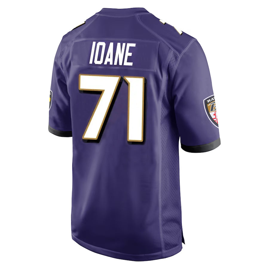 Pouc B.Ravens #71 Olaivavega Ioane Player Purple Alternate Home Stitched Jerseys