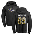 Pouc B.Ravens #89 Mark Andrews Player Black Pullover Hoodie Stitched Jerseys