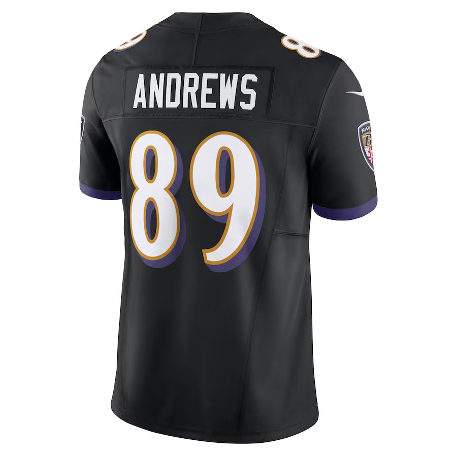 Pouc B.Ravens #89 Mark Andrews Player Black Vapor F.U.S.E. Limited Stitched Jerseys
