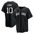 Pouc B.Red Sox #10 Trevor Story Player Black Home Game Stitched Jerseys