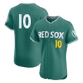 Pouc B.Red Sox #10 Trevor Story Player Green City Connect Limited Elite Home Game Stitched Jerseys