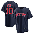 Pouc B.Red Sox #10 Trevor Story Player Navy Home Game Stitched Jerseys