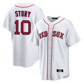 Pouc B.Red Sox #10 Trevor Story Player White Home Game Stitched Jerseys