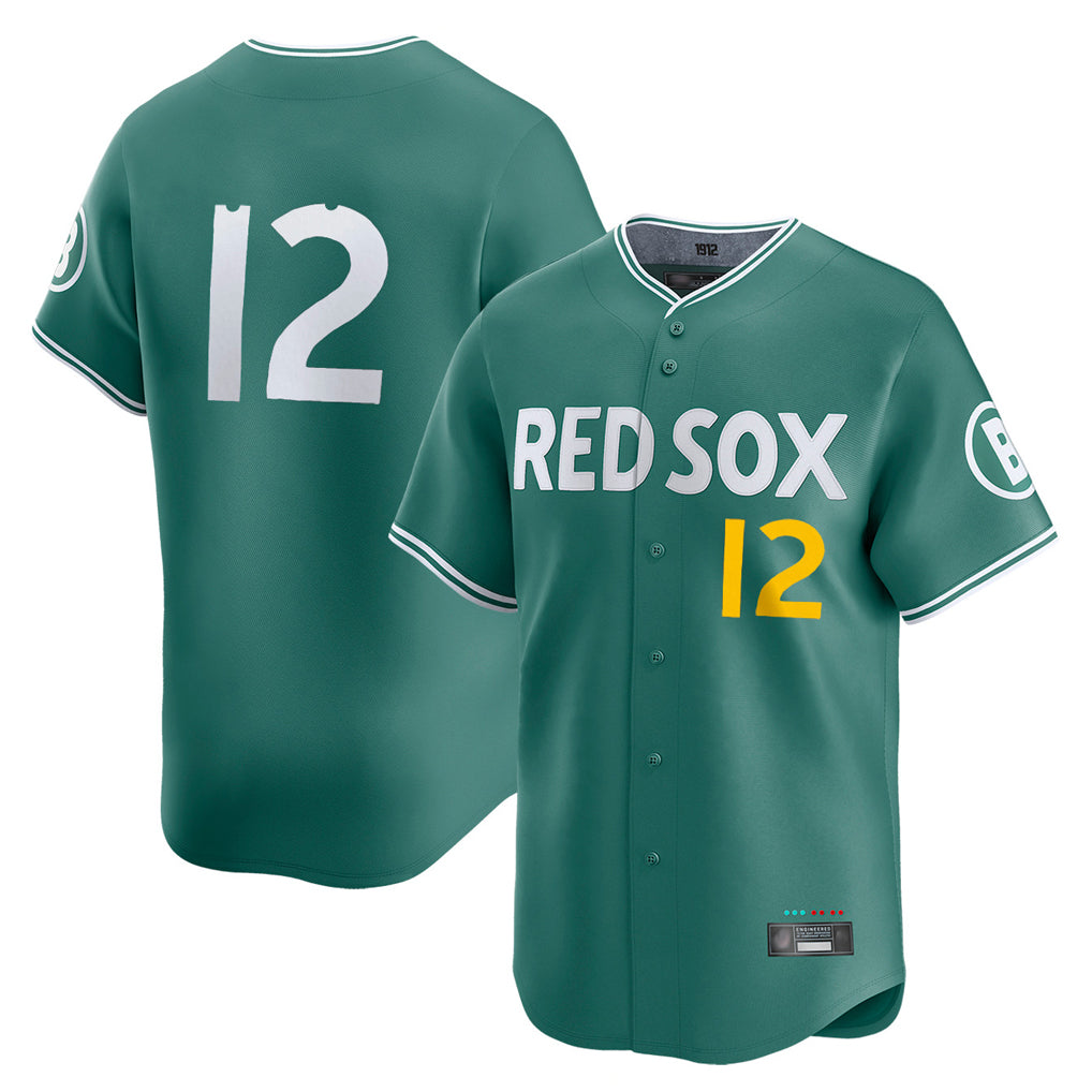 Pouc B.Red Sox #12 Connor Wong Player Green City Connect Limited Home Game Stitched Jerseys