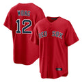 Pouc B.Red Sox #12 Connor Wong Player Red Home Game Stitched Jerseys