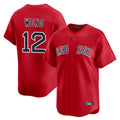 Pouc B.Red Sox #12 Connor Wong Player Red Limited Home Game Stitched Jerseys
