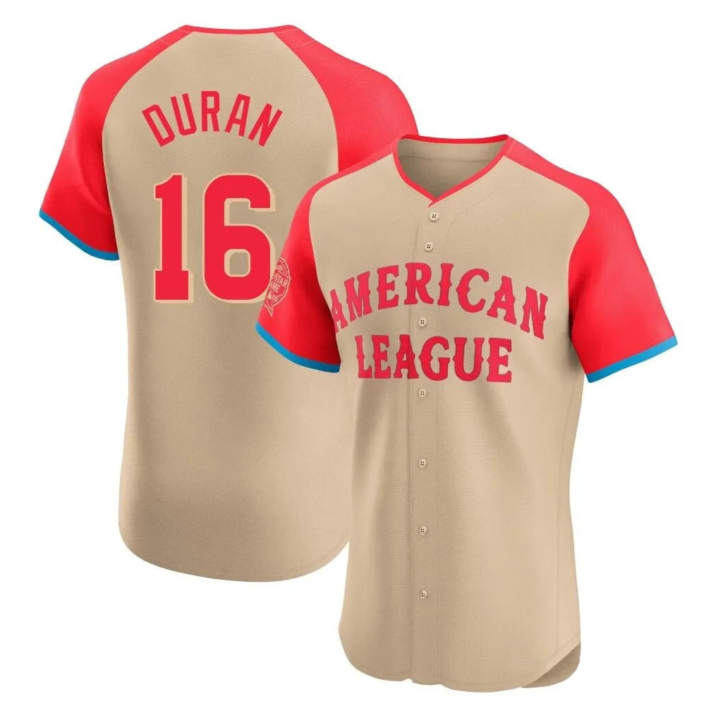 Pouc B.Red Sox #16 Jarren Duran Player Cream All-Star Short-Sleeved Limited Elite Home Game Stitched Jerseys