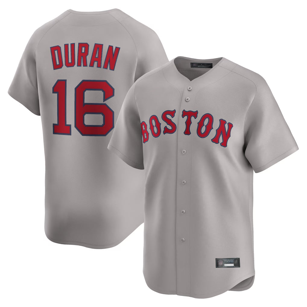Pouc B.Red Sox #16 Jarren Duran Player Gray Road Limited Home Game Stitched Jersey