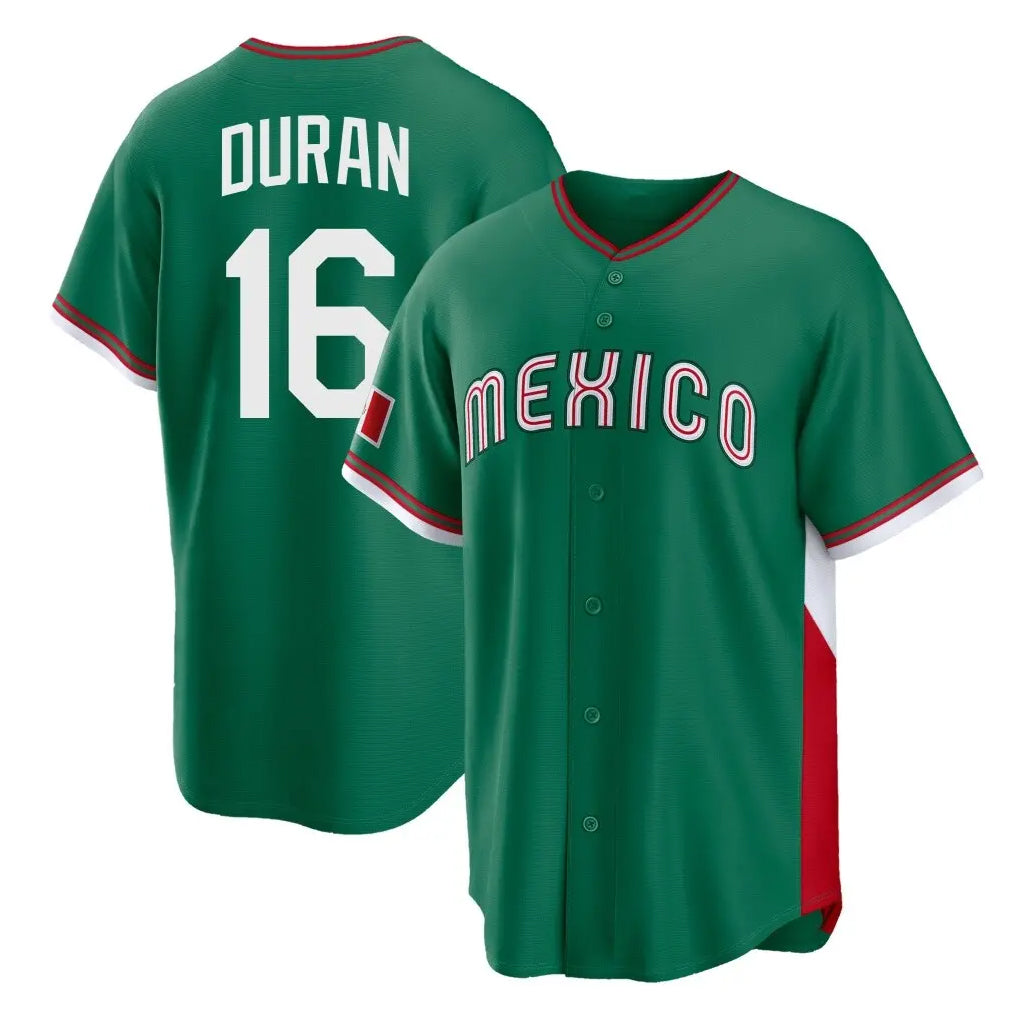 Pouc B.Red Sox #16 Jarren Duran Player Green Mexico 2026 World Classic Home Game Stitched Jerseys